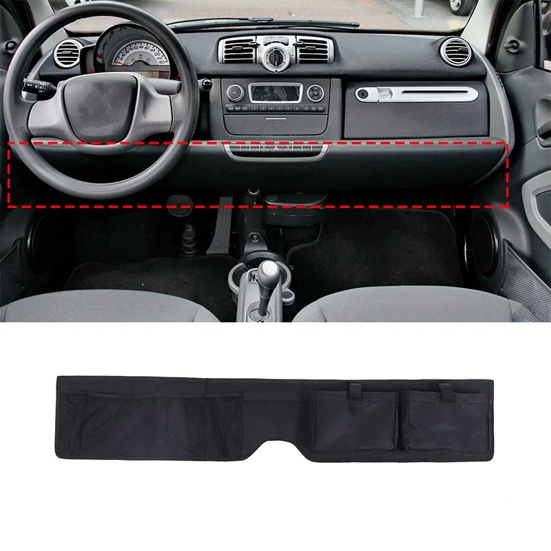 

For Benz Smart 2009-2015 Oxford cloth under car dashboard storage bag mobile phone storage bag interior organizing accessories