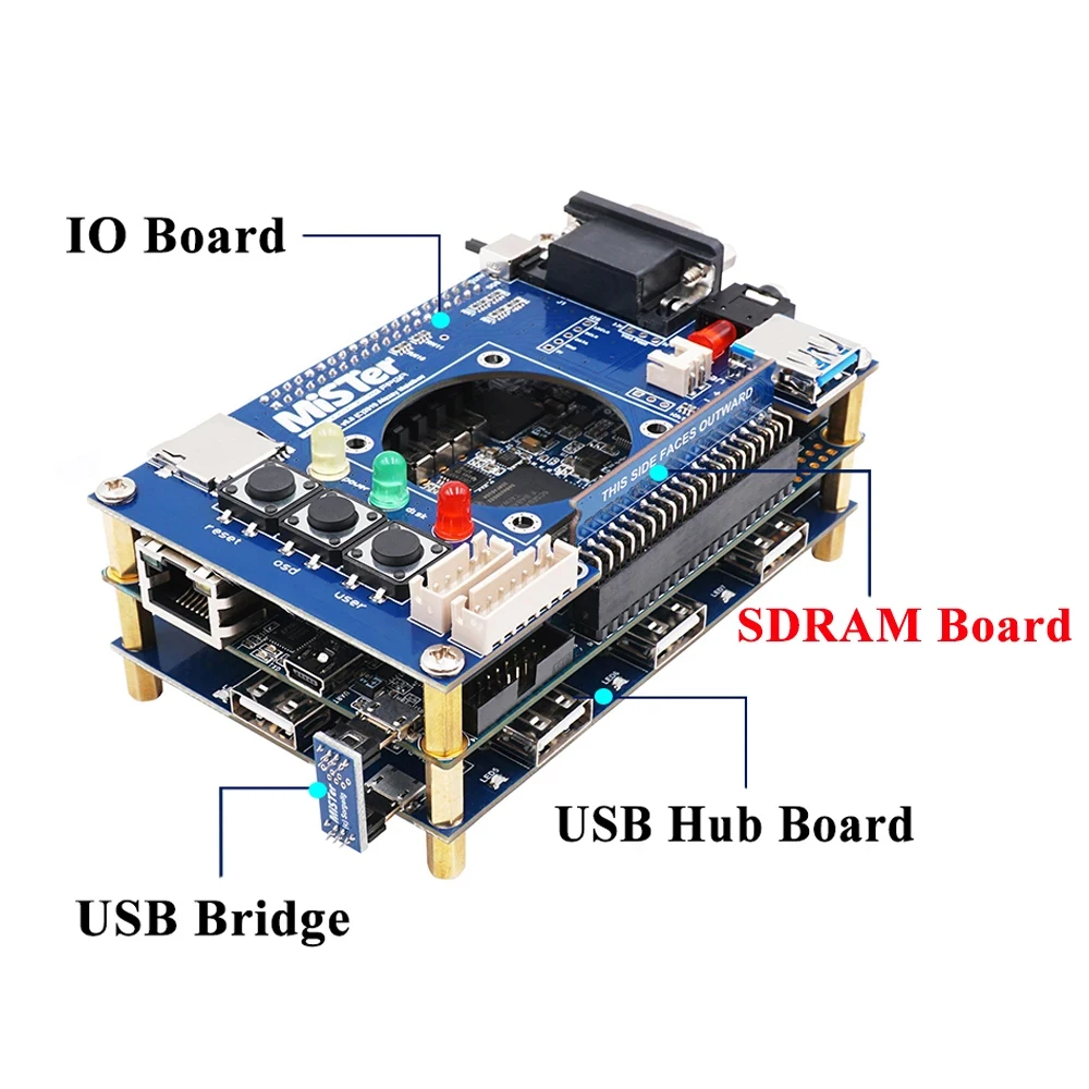 BitFunx Manual Welding SDRAM Extra Slim (XS-DS) v2.9 Board 128MB Memory Chip For MisTer FPGA Core Control Kit Terasic DE10-Nano