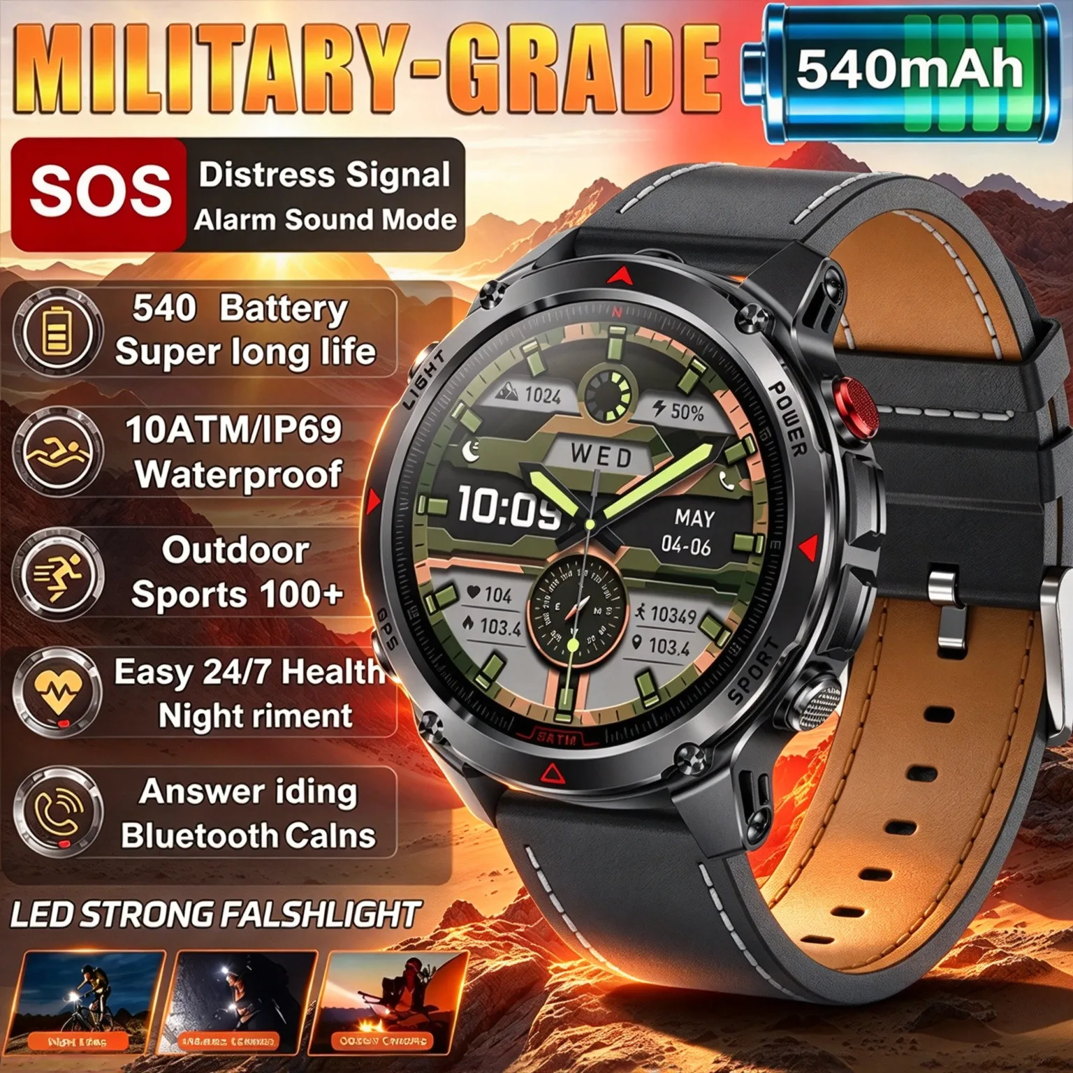 New Sports Smartwatch GPS 1.46