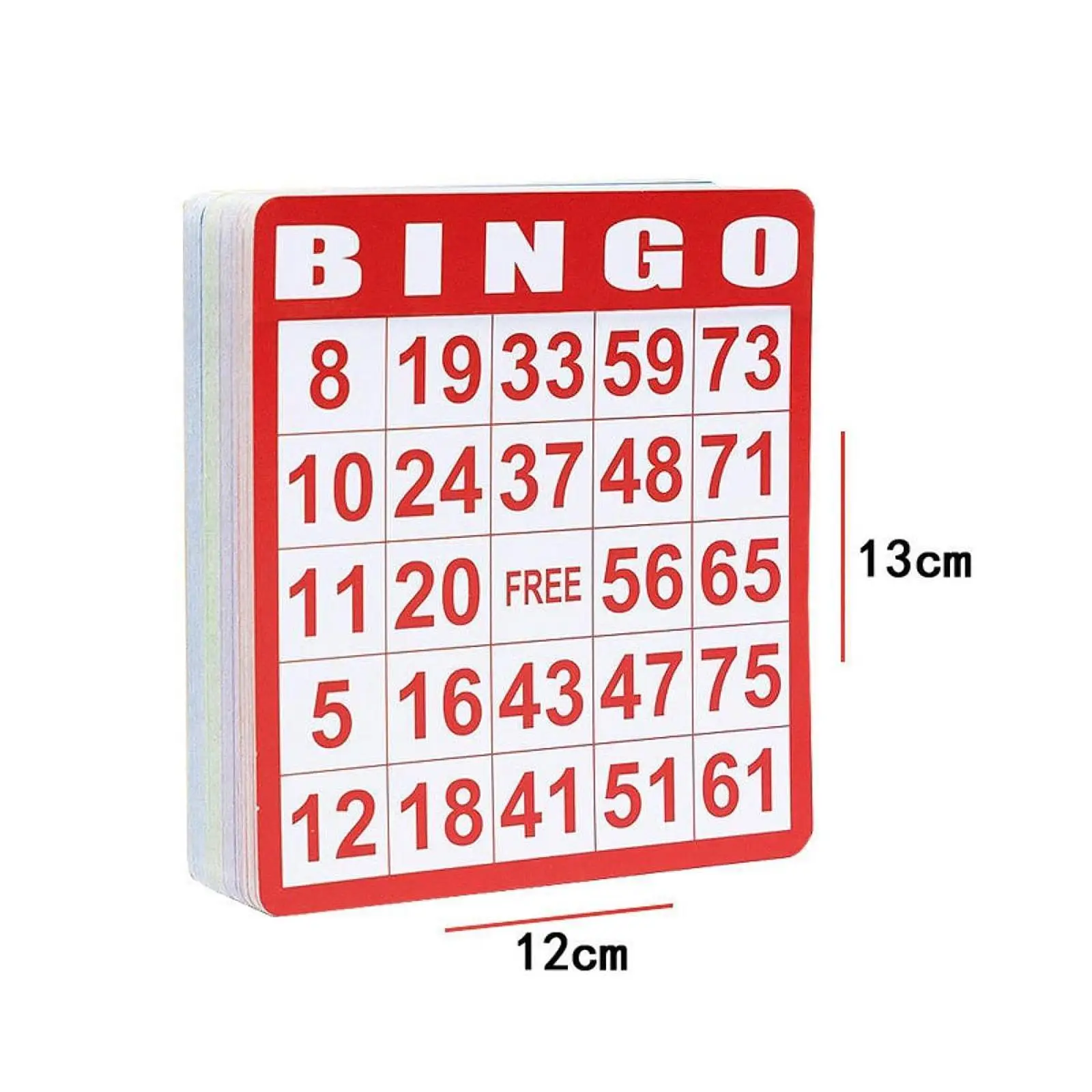

Bingo Card Set Easy Read Paper Sheets Number Game for Group Activity Table Games Family Night