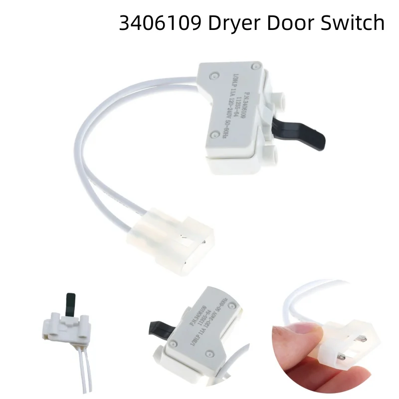 3406109 Plastic Dryer Door Switch Fits For   Sears Maytag Dryer Replaces 3405100 3405101 PS11741701 WP3406107VP