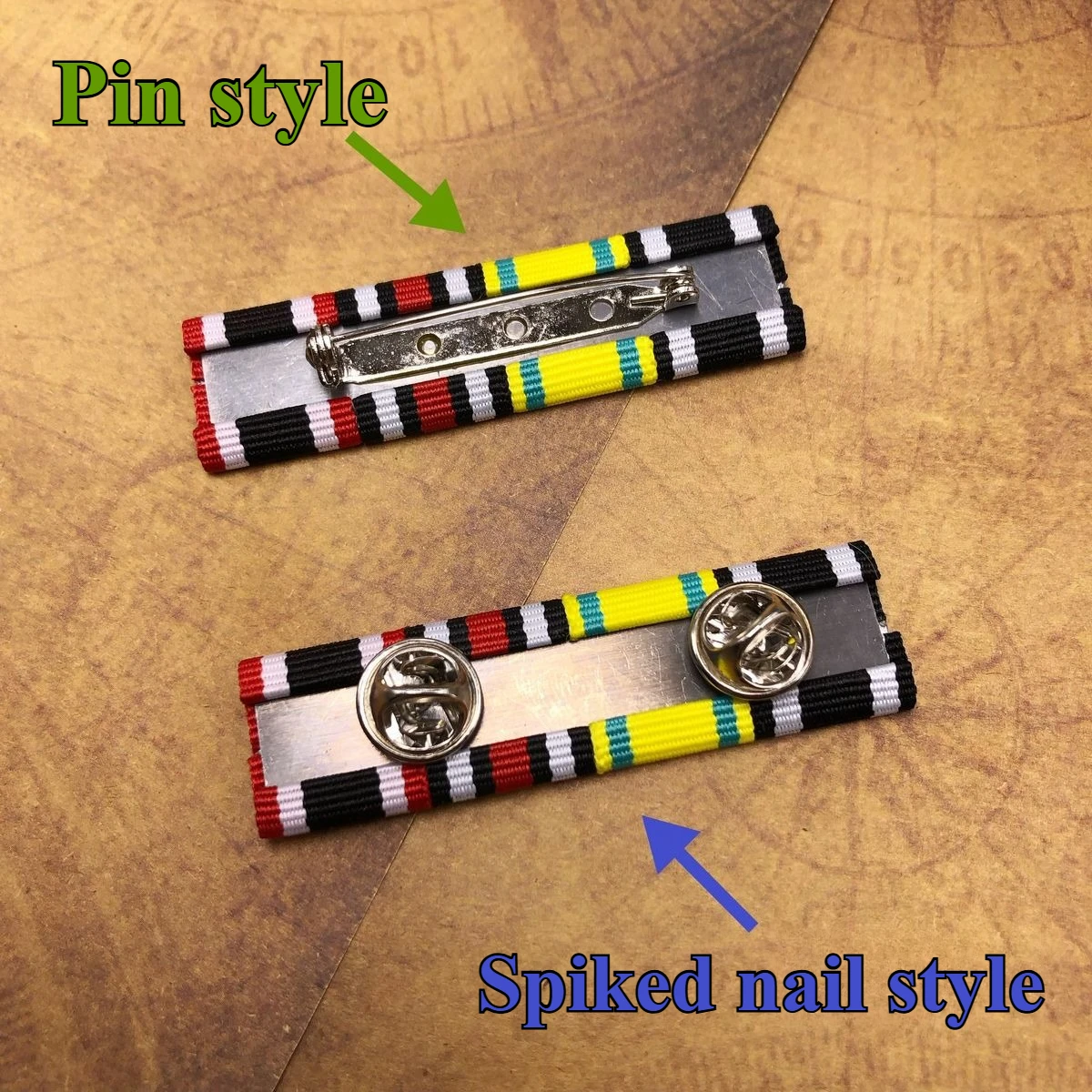 Iron Cross Badge Ribbon Medal Ribbon Bar Metal Pins Colorful Chest Ribbon Webbing Military Fan Badges Crafts