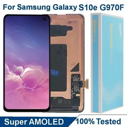 Dla Samsung Galaxy S10e G970 G970F G970U G970W wyświetlacz LCD dotykowy Digitizer SUPER AMOLED S10E G970A G970V montaż ekranu Lcd