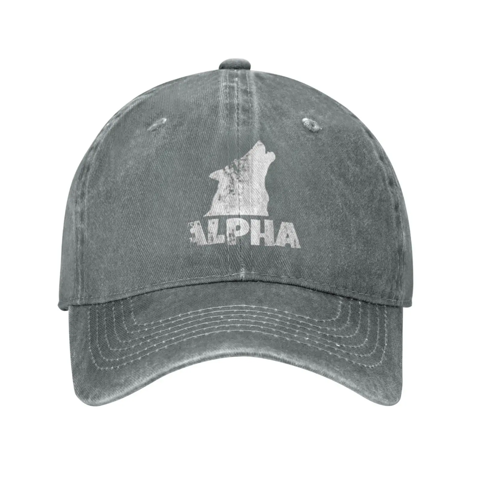 Alpha Lone Wolf Cowboy Baseball Cap Adjustable Men's and Women's Cotton Dad Baseball Cap