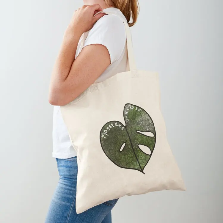 

Monstera Deliciosa Tote Bag Canvas bag for women cloth bag woman foldable reusable