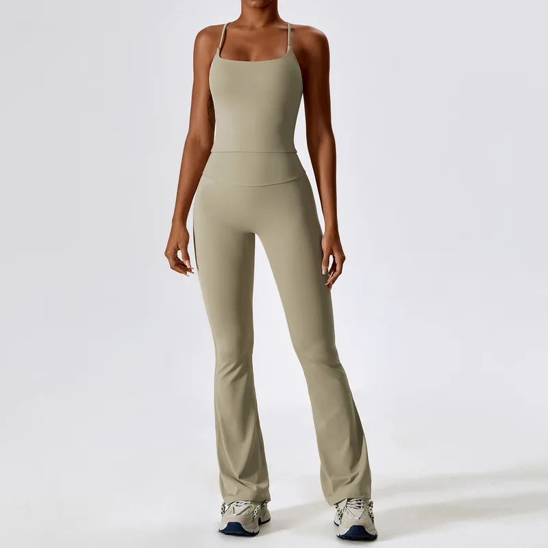 Conjunto de Yoga Feminino sem Costura com Top de Manga Longa e Legging — foto 5