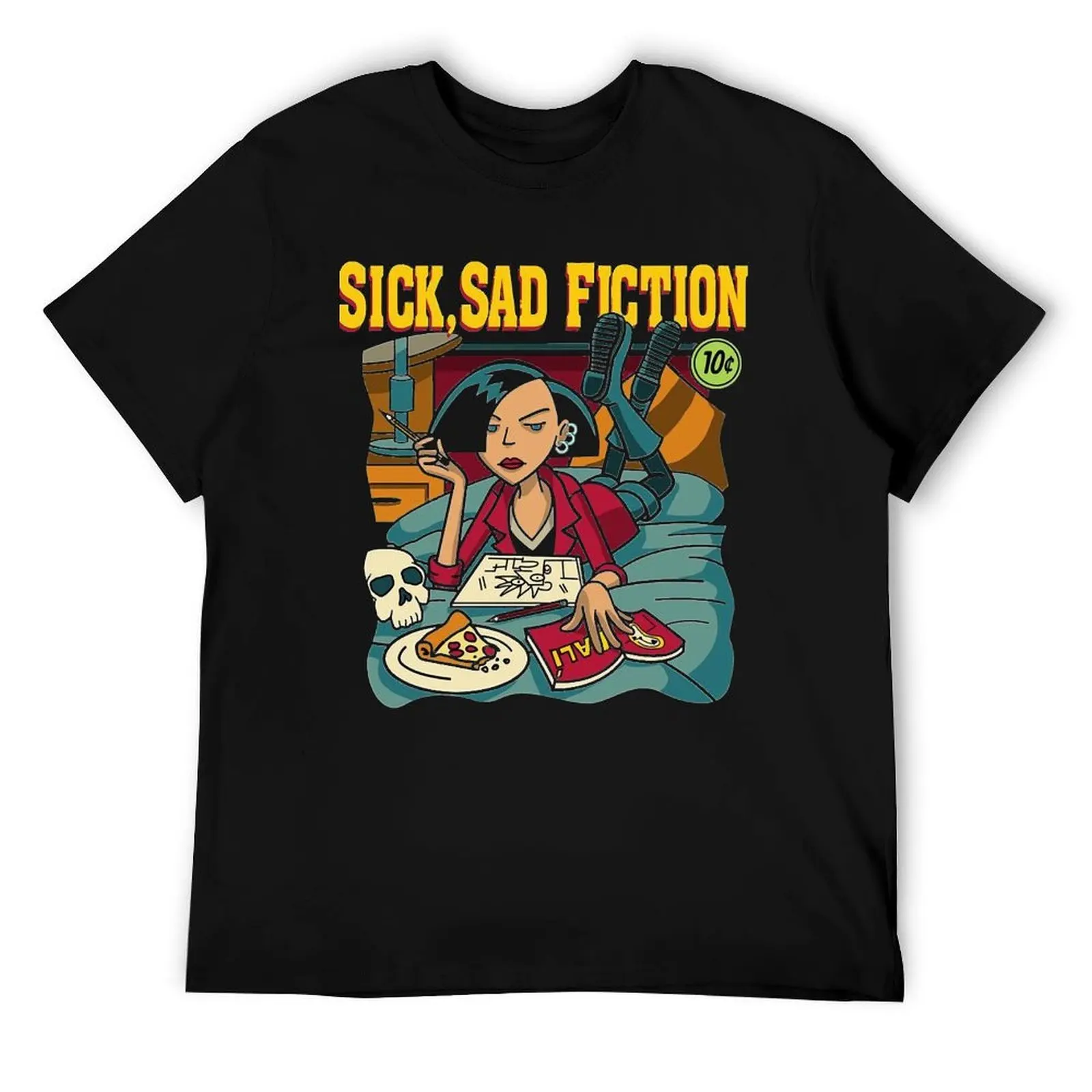 

SICK, SAD FICTION - JANE LANE T-Shirt anime t shirts for man men t shirt cotton 100% T-Shirt