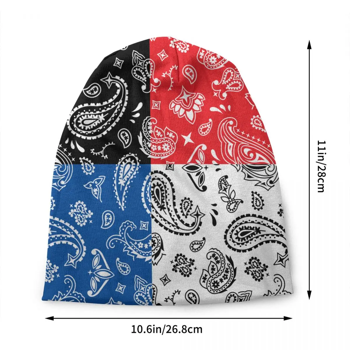 Custom Ethnic Bohemia Style Paisley Pattern Skullies Beanies Caps Unisex Winter Warm Knitted Hat Women Men Adult Bonnet Hats