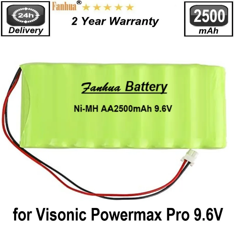 

9.6V Ni-MH Replacement Battery Part No.0-9912-G for Visonic Powermax Pro, Ni-MH Home System Battery