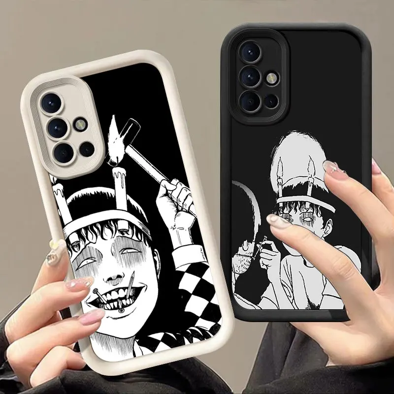 Junji Ito Horror Comics Phone Case For Samsung Note 20 Ultra A03 Core A04 A05 S A01 A06 A20 A30 A50 M12 M13 M15 M34 5G M51