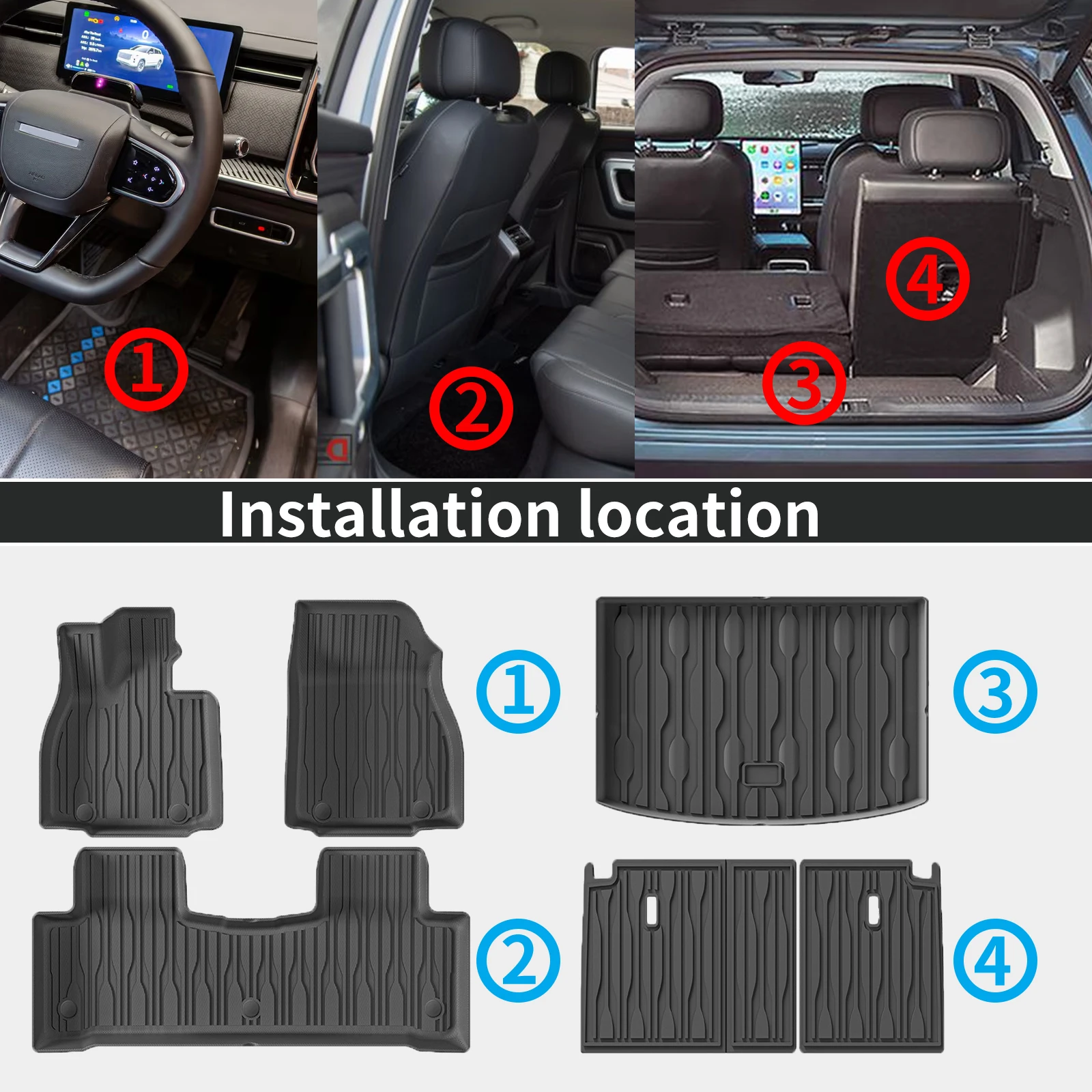 for  SEALION 7 07 EV 2024 2025 2026 3D Maxpider Style TPE Floor Mats Full Coverage Heavy Duty All Weather Accessories