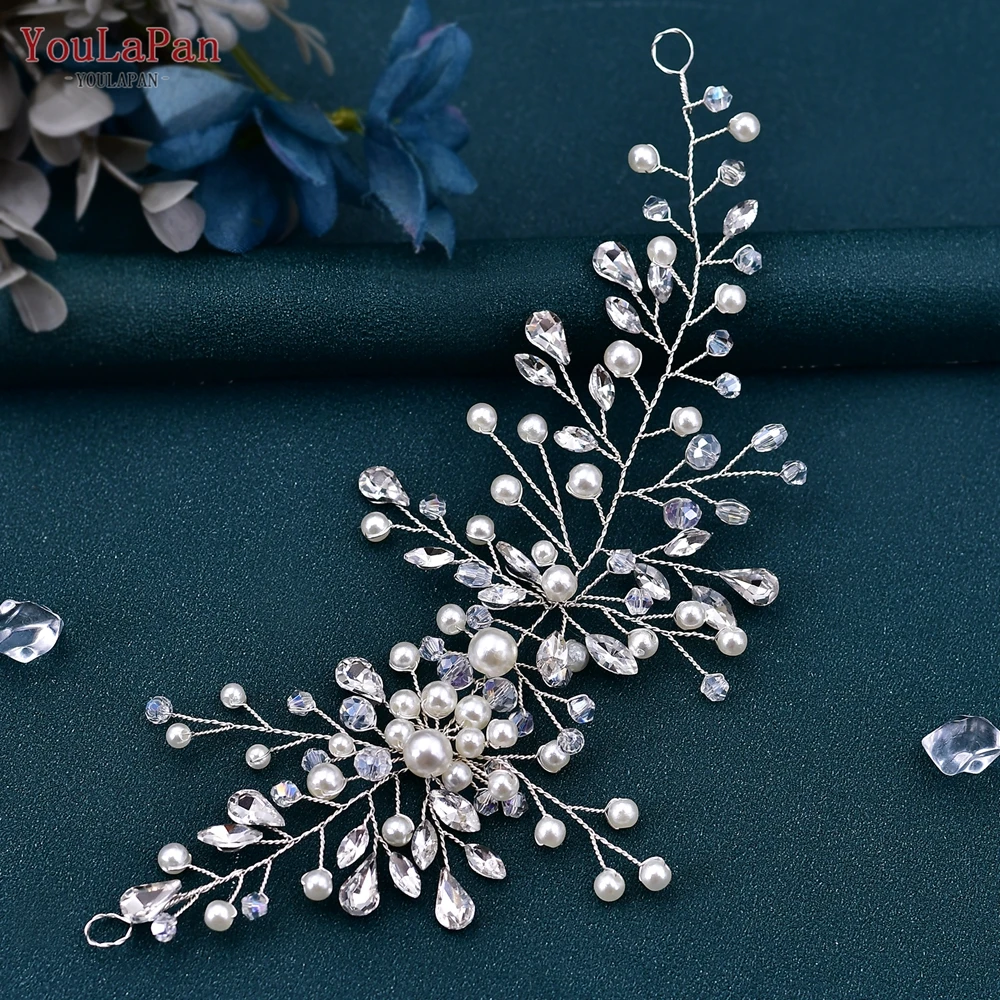 YouLaPan Sliver Color Waist Chain Bridal Pearl Rhinestone Belt Woman Evening Gown Sash Ribbon Wedding Dress Accessories SH84