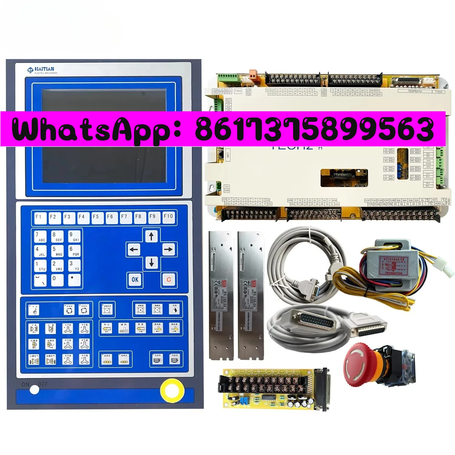HAITIAN TECH2H +I10 Panel( 10.4inch TFT Screen Display )Control System  , TECHMATION Full Set PLC for Molding Machine