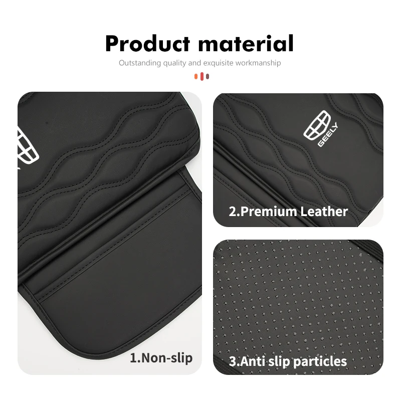 Car Armrest Pad Cover Auto Seat Box Wave Protection Cushion For Geely Monjaro Atlas Tugella Geometry C Coolray Emgrand ec