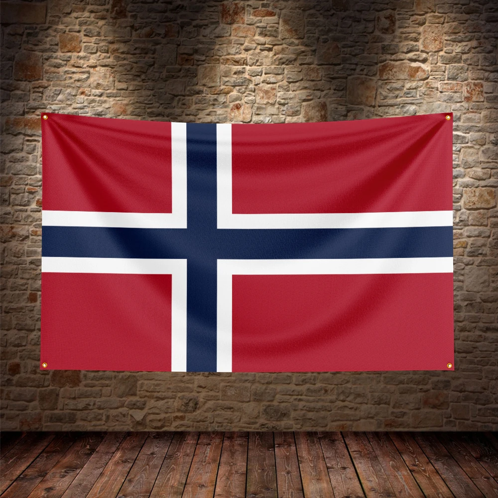 Einseitiger Druck der Wanddekoration mit norwegischer Flagge