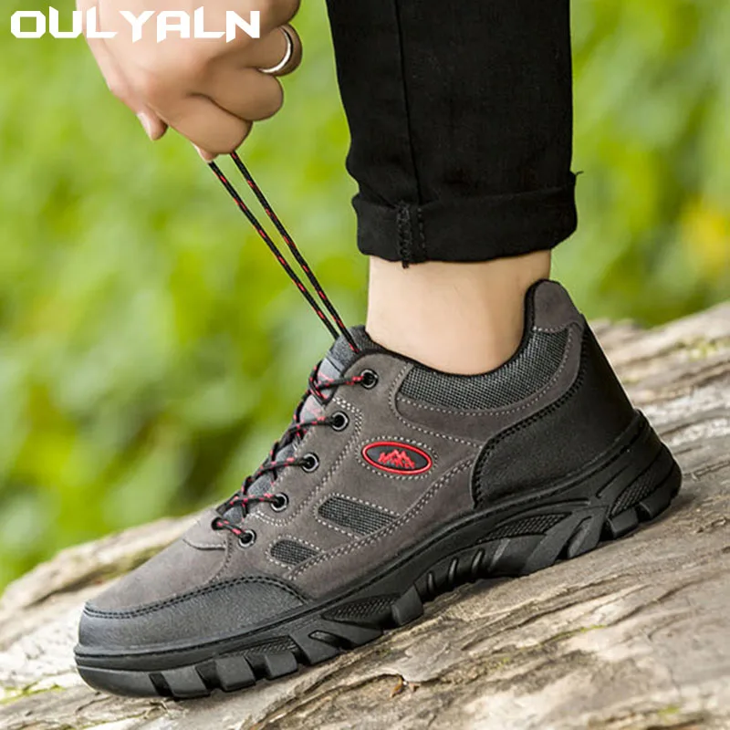 Oulylan Non - slip Warm Lace-up Casual Trekking Sneakers Big Size Hiking Shoes Men Winter Outdoor Sports Climbing Shoes