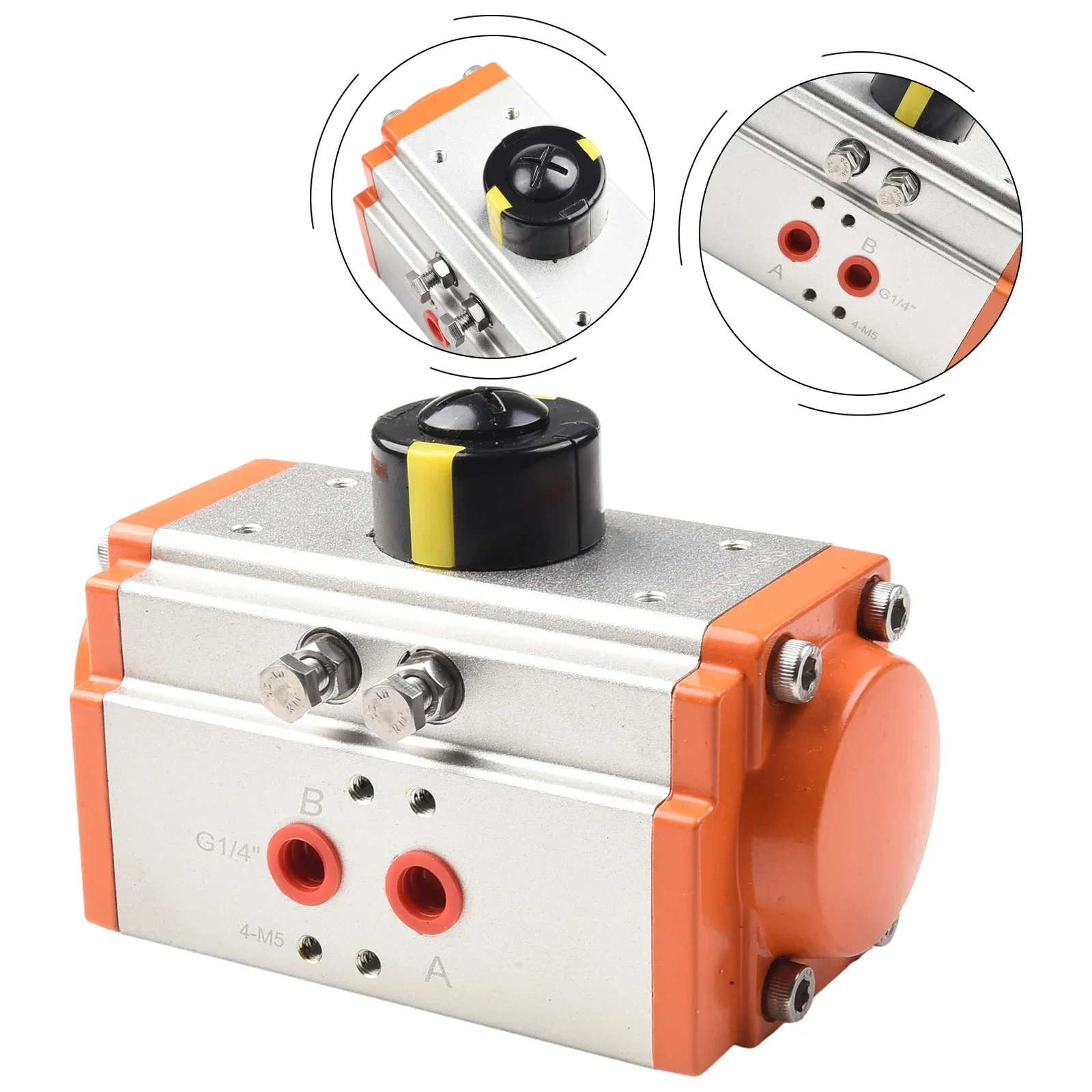 Ball Valve Pneumatic Actuator 0.3 0.7MPa Three-way Ball Valves Butterfly Valves Double Acting Corner For Ball Valves