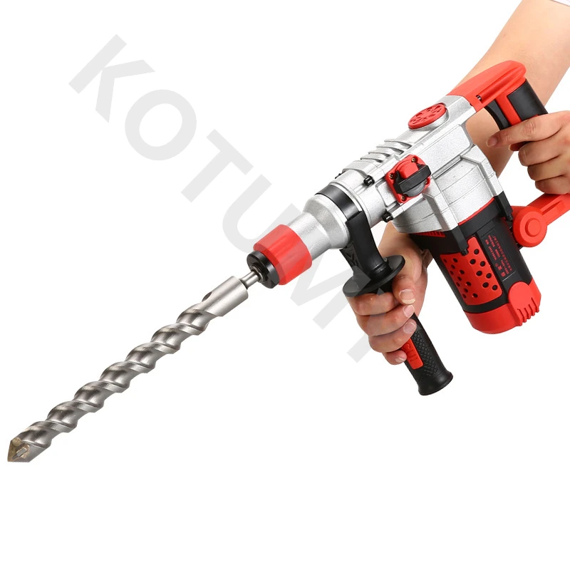 220V Household Electric Hammer Heavy Duty Rotary Hammer Drill Industry Multifunction Impact Drill Electric Pick for Concrete