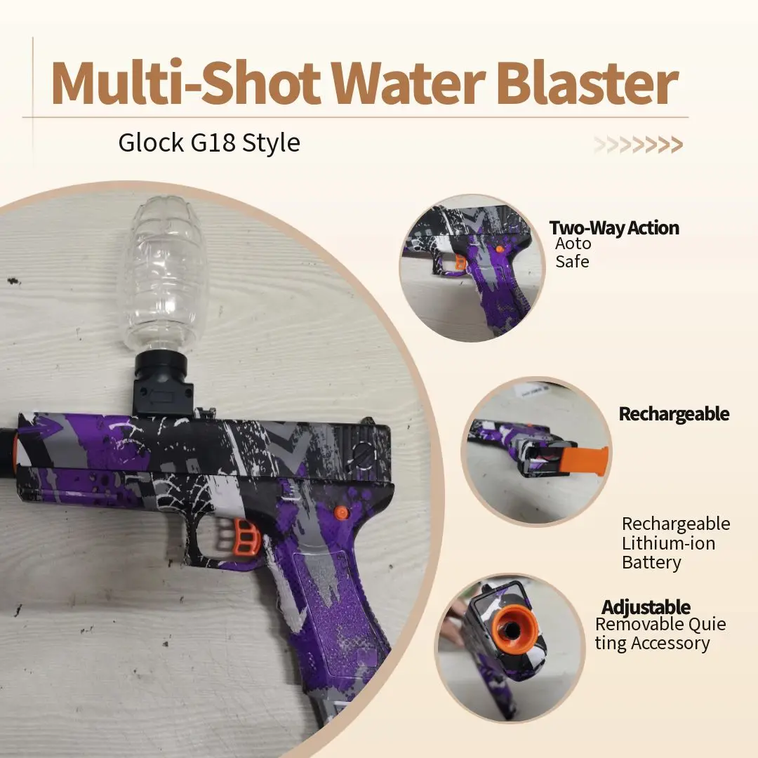 Pistole idrogel Pistole di pistola giocattolo pirata per azione Giocattolo straordinario Pistola gel automatica Giocattoli da esterno Giochi all'aperto Liquidazione