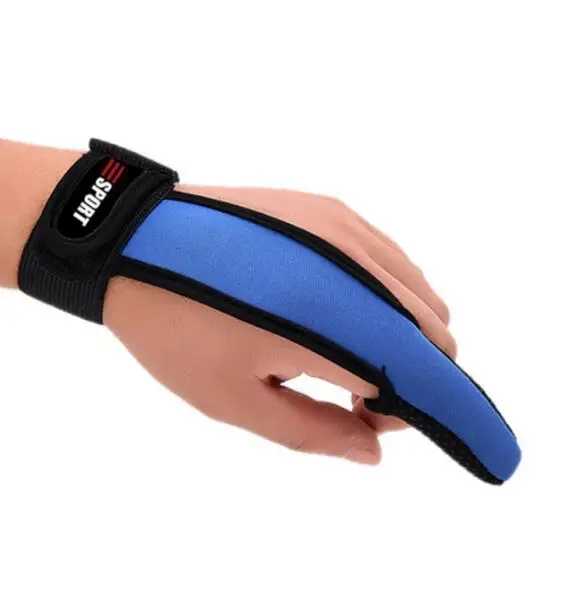 Outdoor Professional Fishing Gloves Single-finger Glove Anti-slip Index Finger Protector Guard Mitten 1PC Blue full single fing