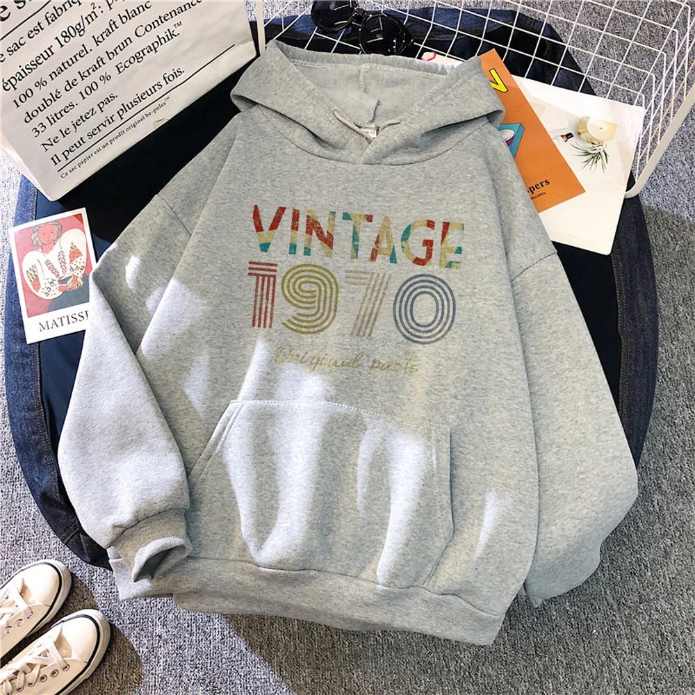 1970 hoodies women graphic japanese aesthetic Winter  Hooded Shirt female harajuku sweatshirts