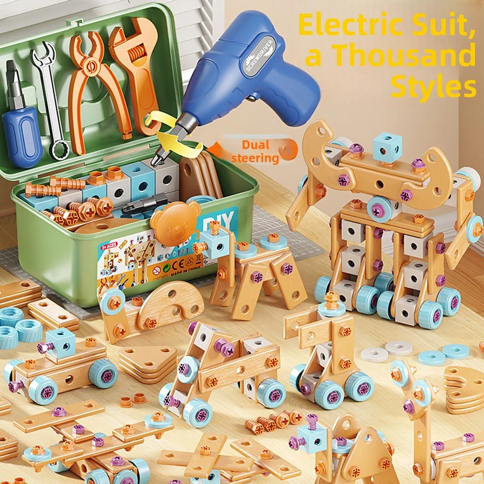 Screwdriver Toy Children's Repair Kit Assembly And Disassembly Electric Drill Diy Birthday Gift