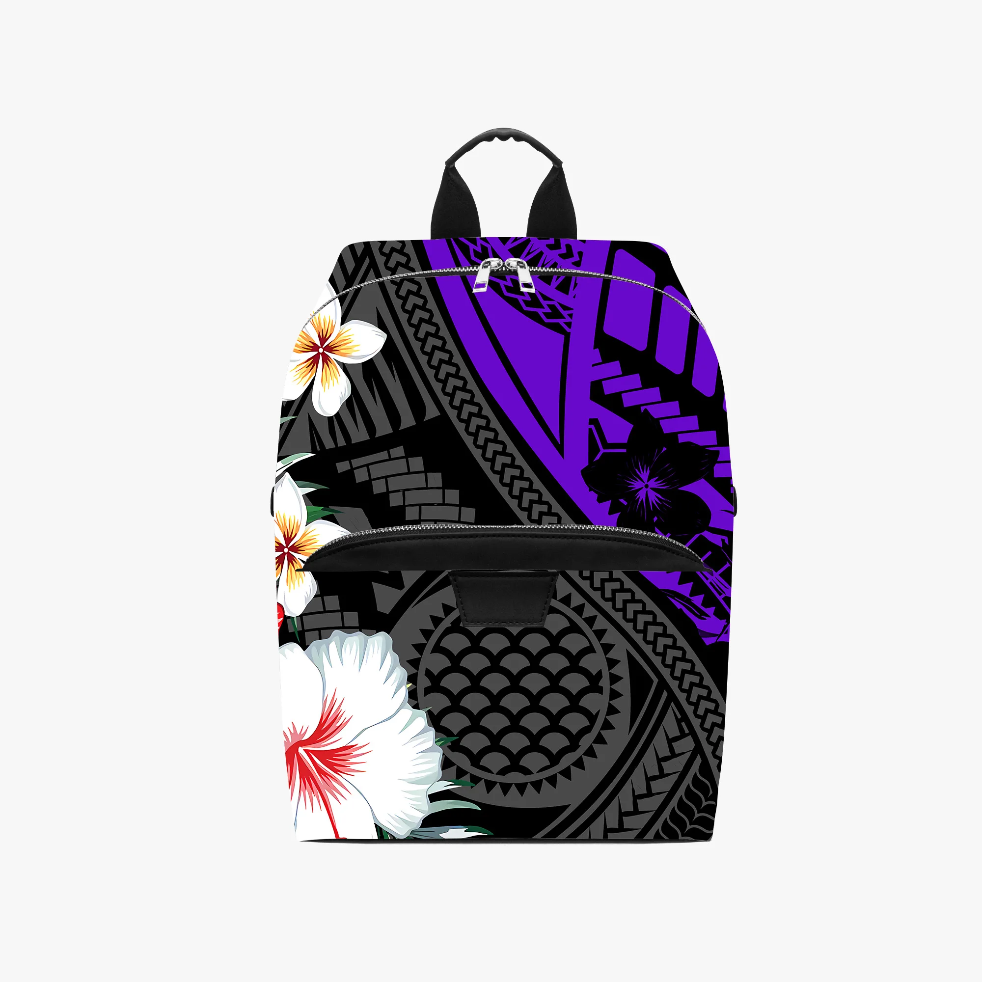 

Кожаный рюкзак с монограммой, настраиваемый полинезийский легкий учебный подарок, путешествия в кампусе, для мужчин и женщин, на каждый день