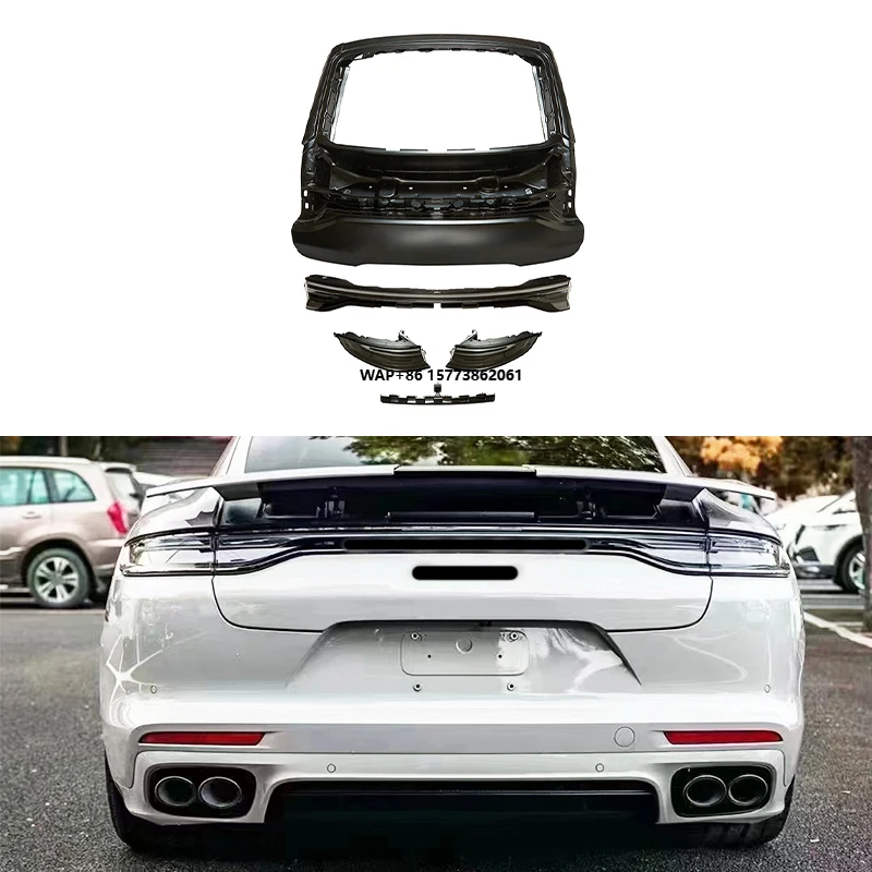 

2017-2021 Car Upgrade 2023 971.2 Tail Light Black Bumper Taillights and Tailgate for Models for Panamera 971.1