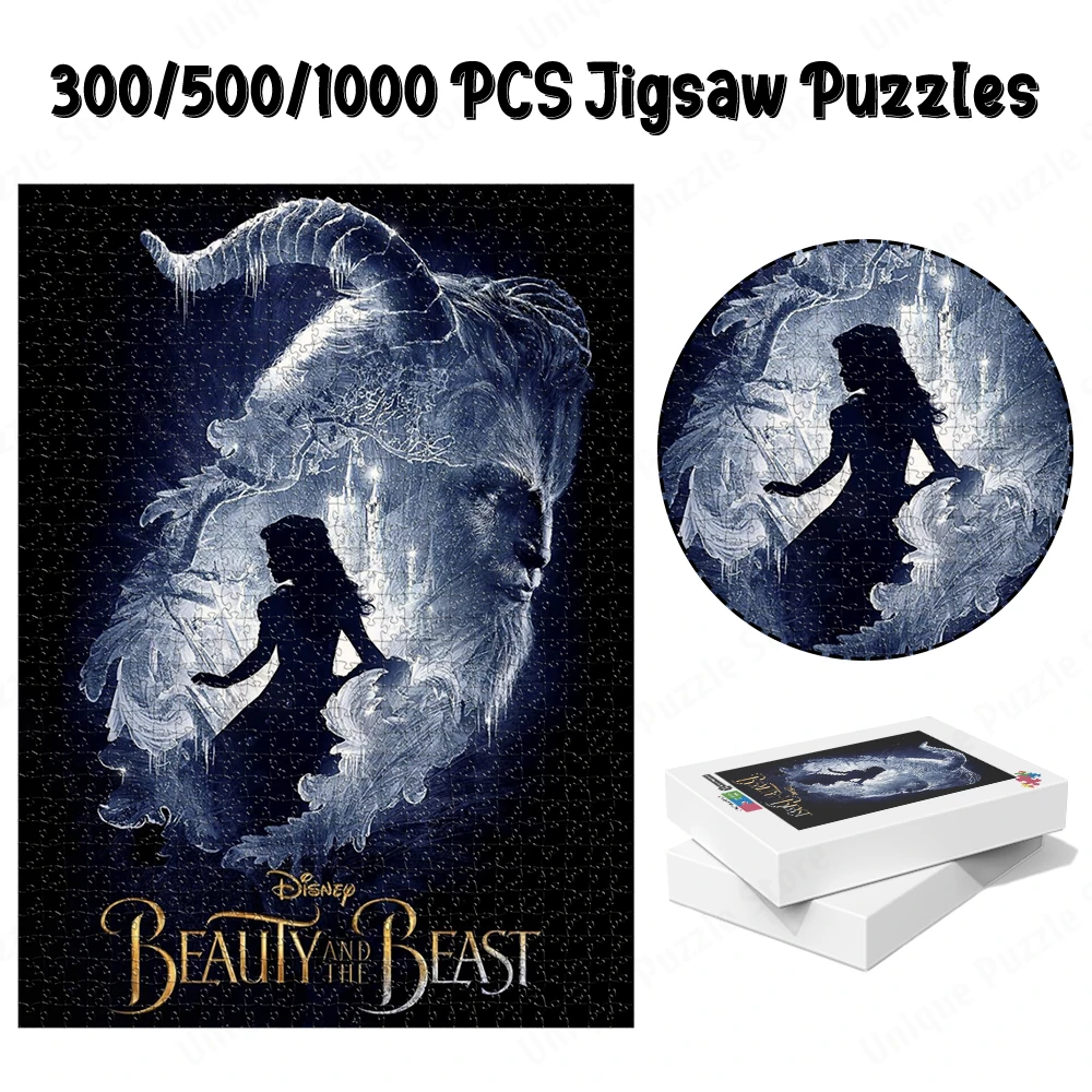 Beauty and The Beast Movie Large Puzzle Game Classic Disney Series Puzzles for Adults Belle and The Beast Games and Puzzles Toys