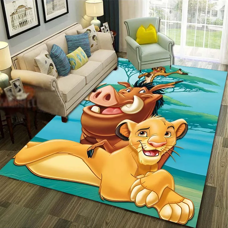 

The Lion King Cartoon Rug Carpet for Living Room Children Bedroom Play Mat Sofa Doormat Floor Rug Home Decor Anti Slip Mat Gift