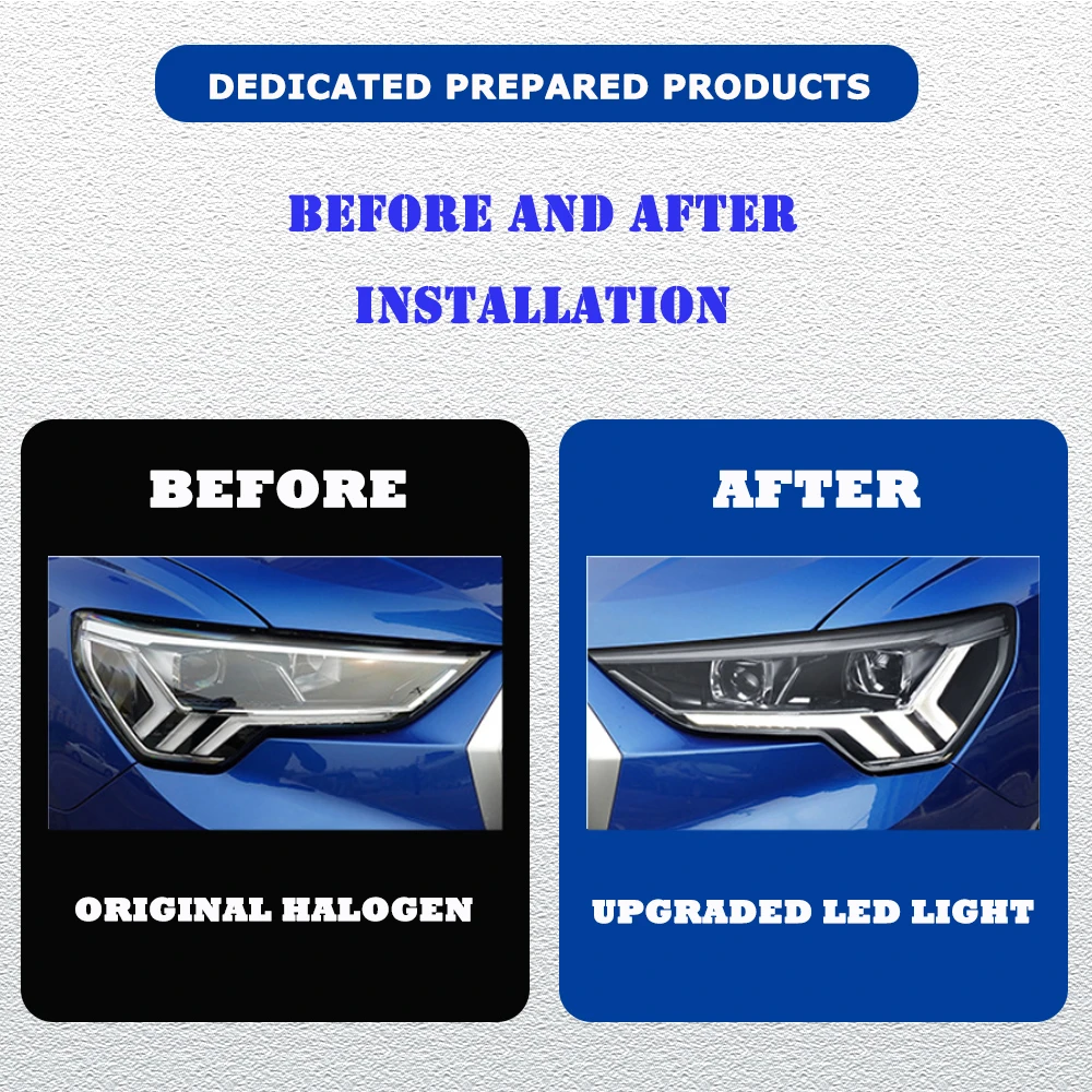 Styling LED HeadLights for Audi Q3 19-24 Upgrade new style led DRL Car head lamp Assembly Signal Auto Accessories Modified Lamp