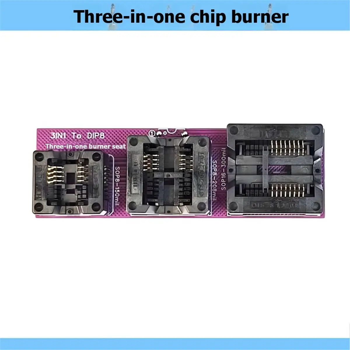 For RT809H.F Programmer Sockets Narrow-Body and Wide-Body SOP8/SOP16 3in1 Spring-Loaded to DIP8 Adapter