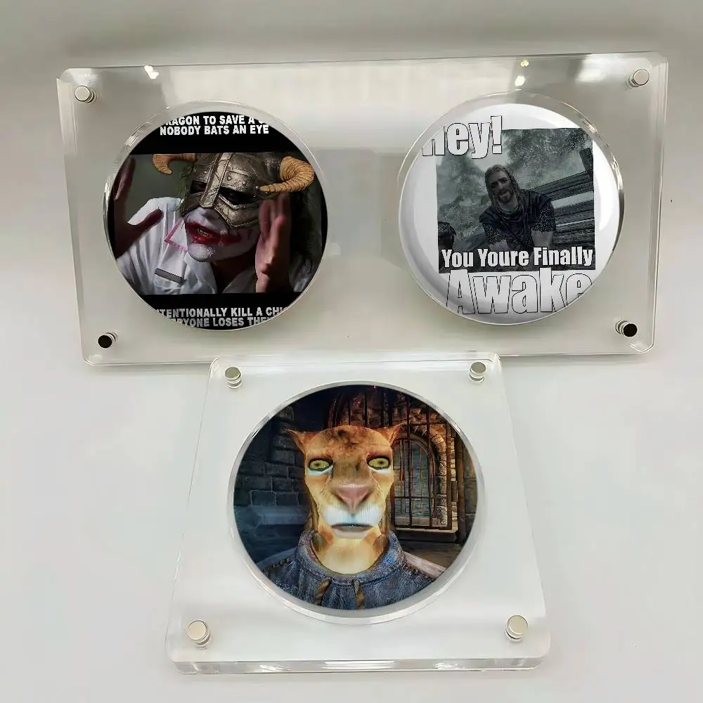 يا أنت أخيرًا مستيقظًا Skyrim Meme شارات دبابيس دبابيس التلبيب دبابيس قبعة دبابيس هدايا ديكور حقائب الظهر #1