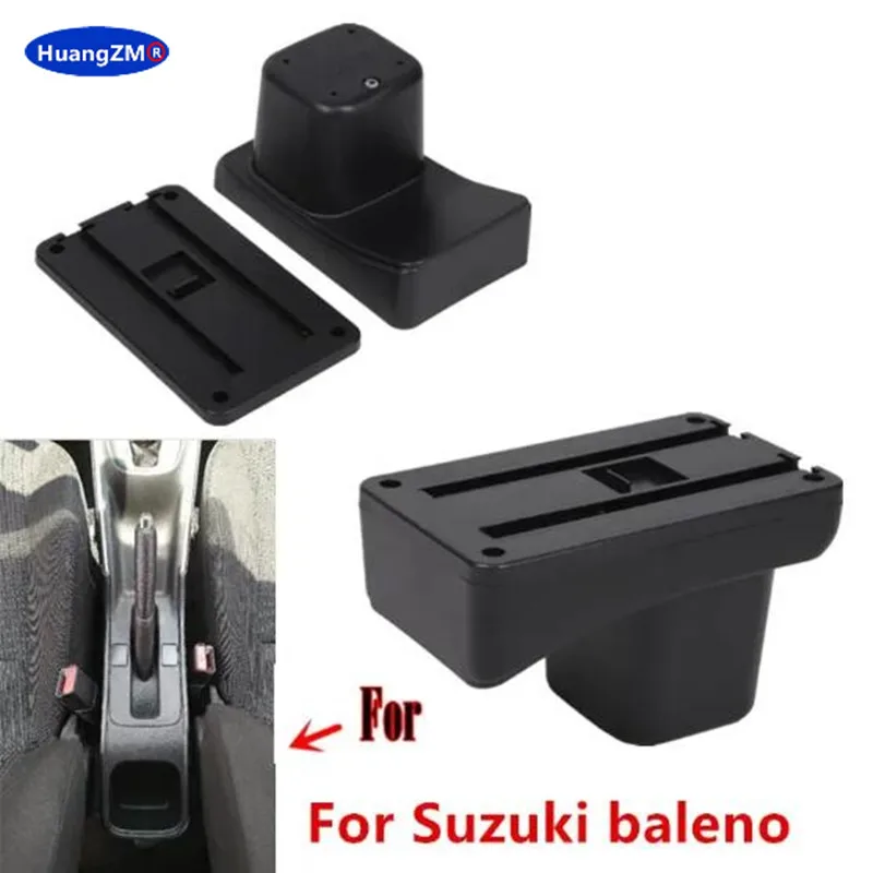 For Suzuki Baleno Car Armrest Box 2017-2022 Interior Central Storage Box with USB Car Accessory for Suzuki Baleno Armrest Box