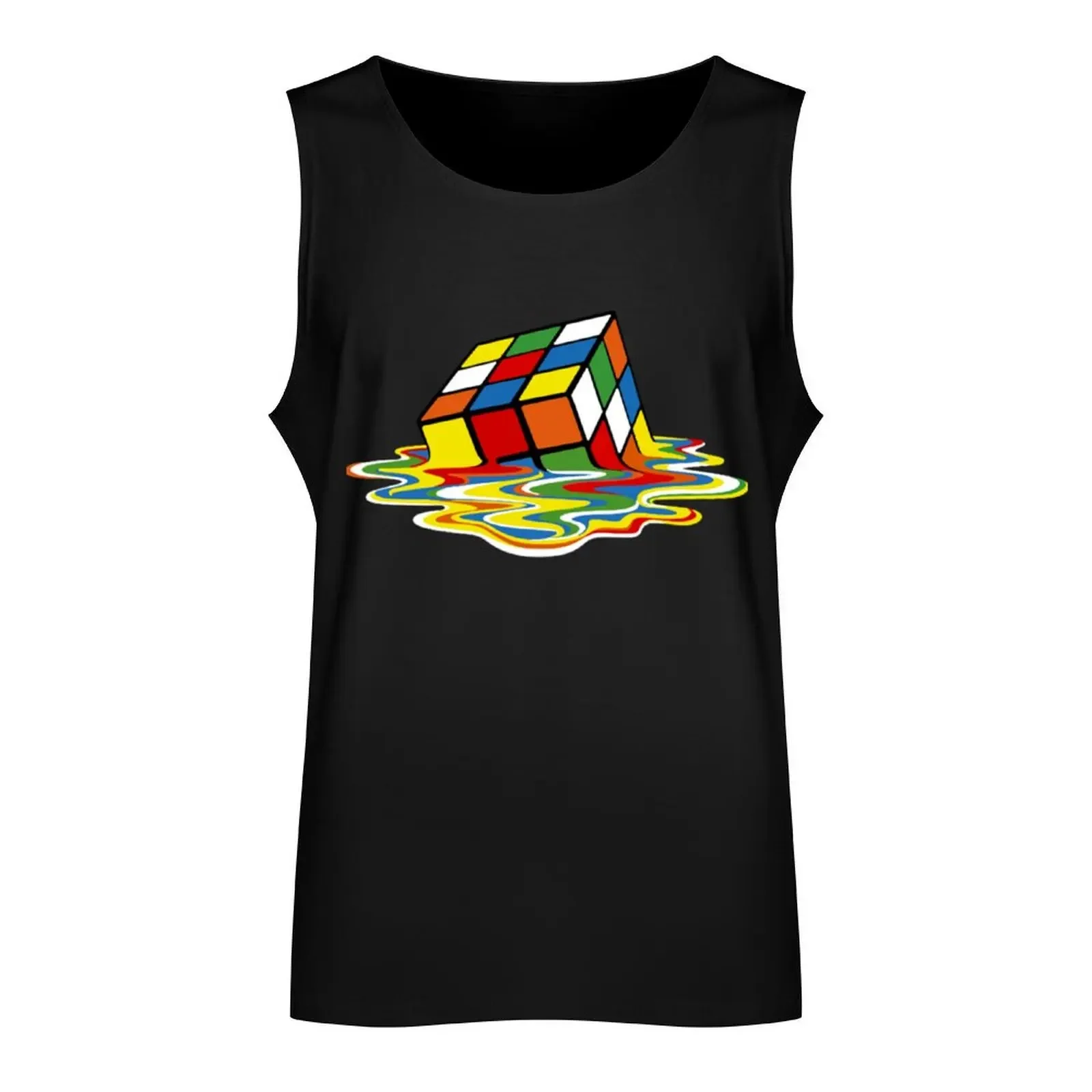 Melting cube Sheldon TBBT Tank Top t-shirt gym man fitness gym shirt man