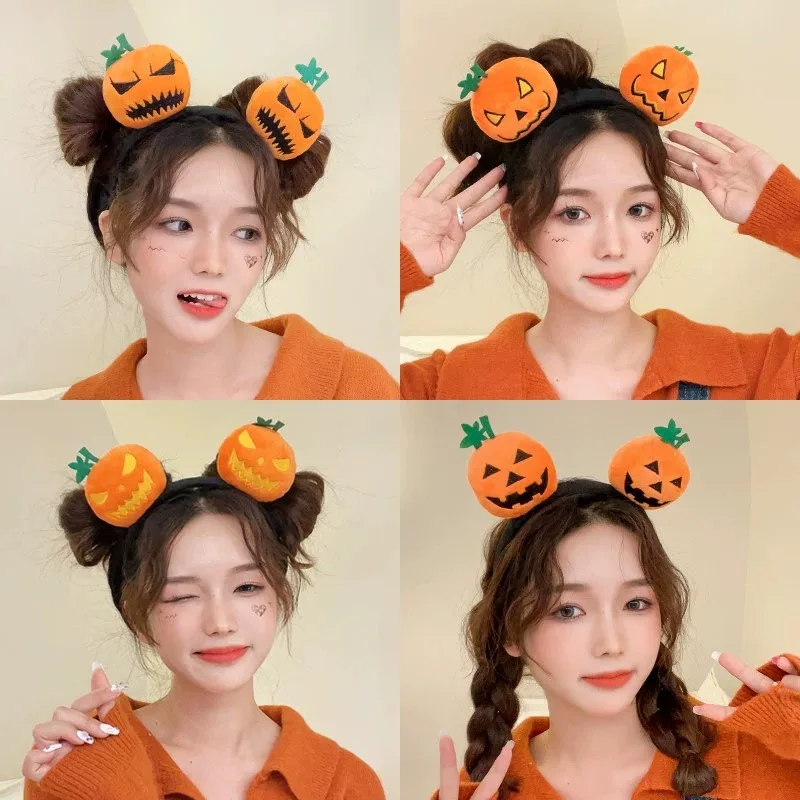 Cartoon doll hair accessories holiday dress up performance headdress decoration devil pumpkin headband funny Halloween headband