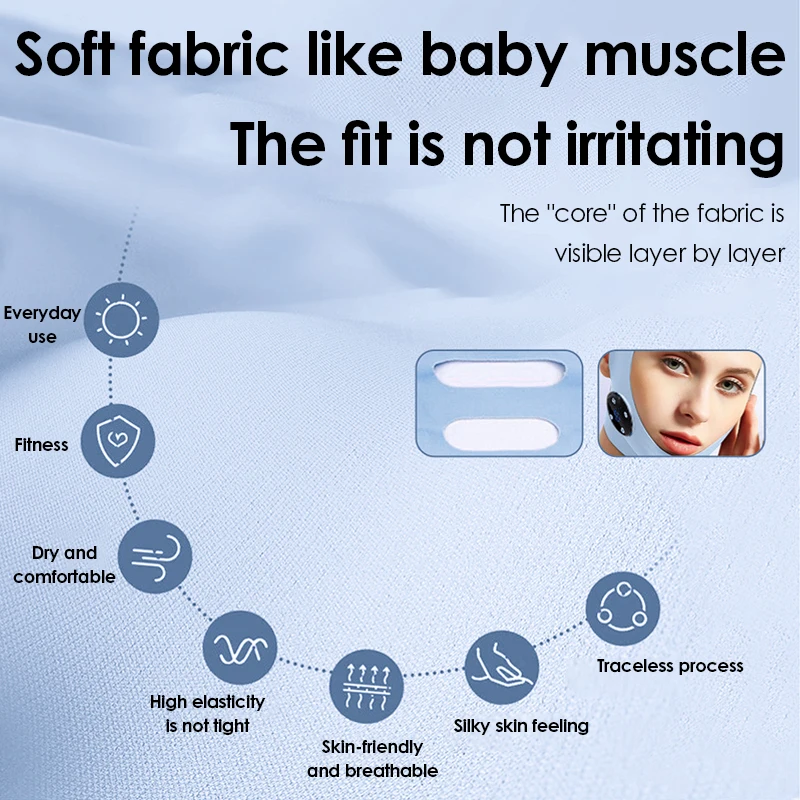 Face EMS Strap V Line Mask Face Lifting Debice 5 Modes Double Chin Reduce Double Chin Up Patch Chin Strap V Shaped Massage Belt