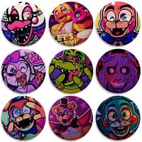 F-Fnaf Five-nights-At-F-Freddys Badges Round Exquisite Badge Brooches Creative Pins for Clothes Hat Backpack Gift Accessories