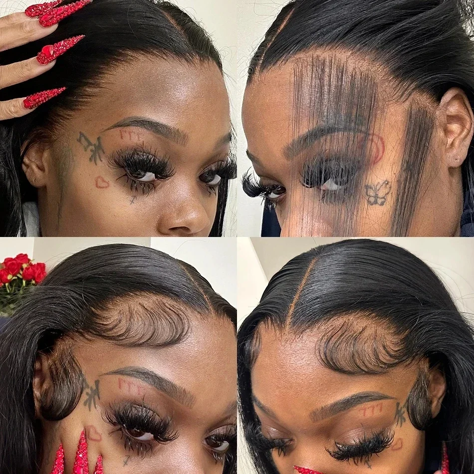 Rayas de pelo de bebé de encaje HD, 2/3/4 Uds., cabello humano rizado, borde de pelo de bebé, onda del cuerpo, línea de cabello de encaje suizo, tiras de pelo de bebé para mujeres