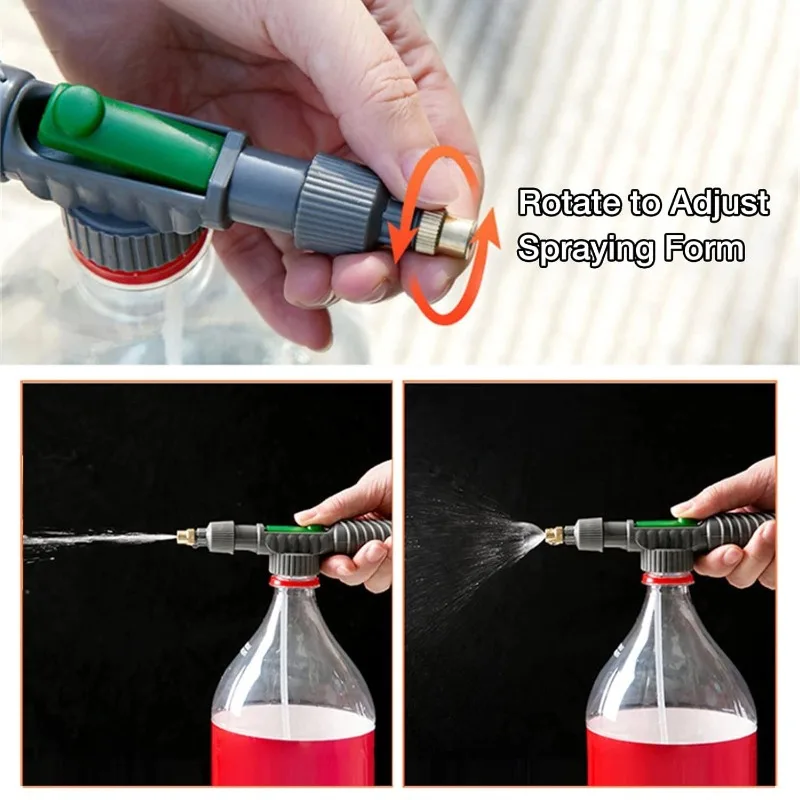 1-5PCS Manual High Pressure Air Pump Sprayer Adjustable Drink Bottle Sprayer Head Nozzle Garden Watering Tools Sprayer Tools