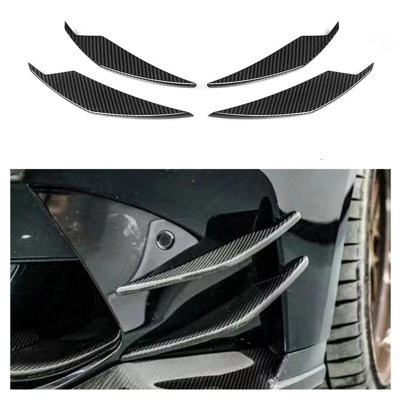 for Dry Carbon Fiber AC Style Car Front Bumper Side Air Vents Canards for BMW G80 G81 M3 G82 G83 M4 Competition CS 2020-2026
