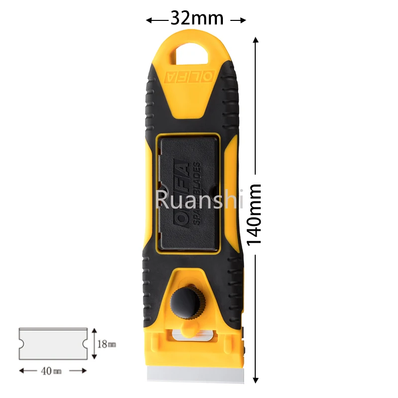 OLFA-Aliviar Ferramenta com Lâmina De Aço Inoxidável, Raspador De Costura Bonito Para Limpeza De Vidro De Carro, Pá De Remoção De Cola Lavável, GSR-2