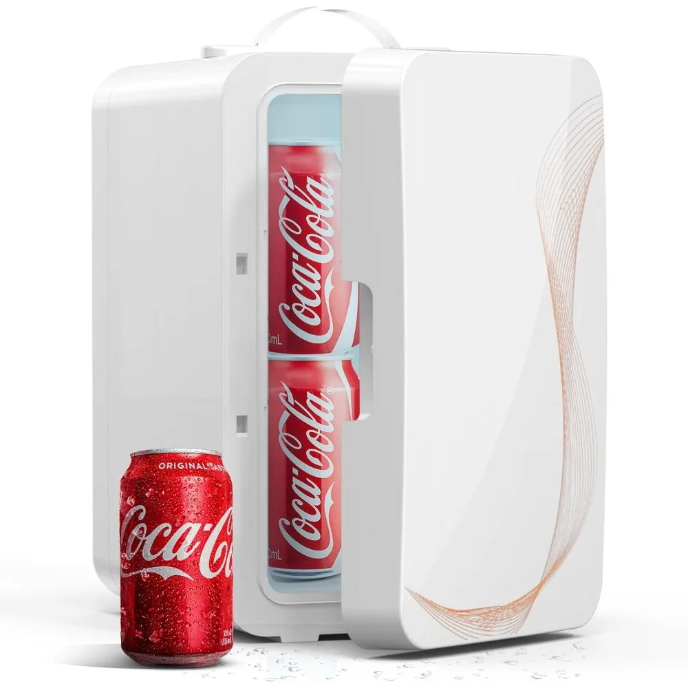 Mini Fridge for Bedroom Skincare Fridge 6L/8 Cans Small Refrigerator Compact Refrigerator 110V Portable Cooler and Warmer