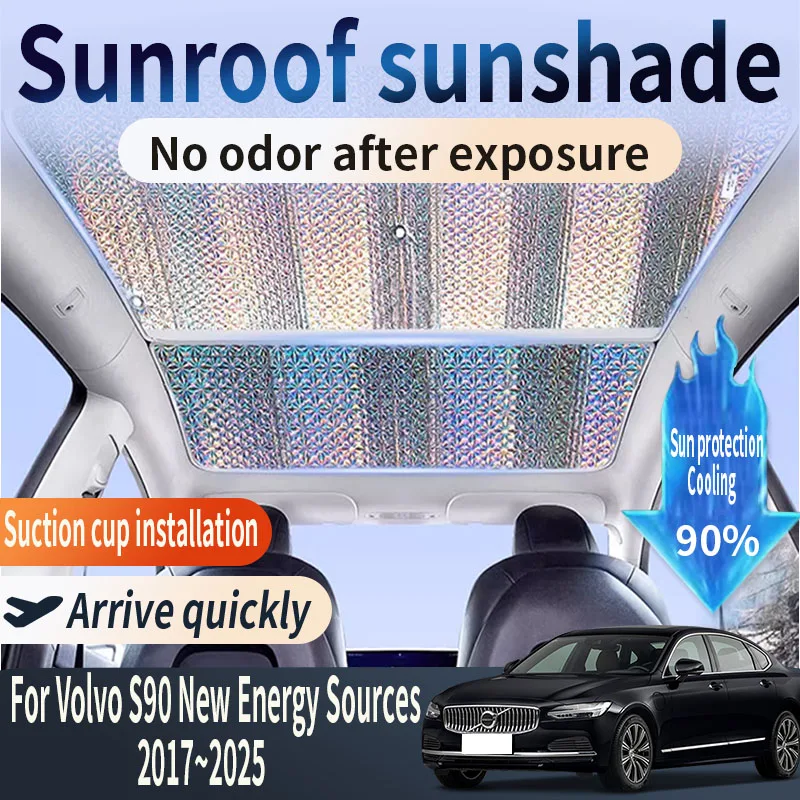 Auto Part For Volvo S90 2017~2025 New Energy Sources Car Sunroof Sunshade 2X Heat Insulation Sun Protection Cooling Accessories