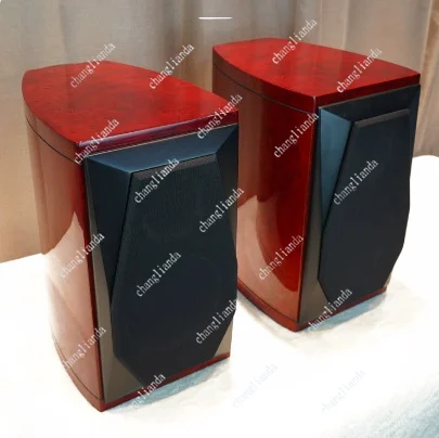 6.5 Inch  Solid Wood Waist Curved Speaker Cabinet Bevel Piano High Gloss Paint DIY Audio Enclosure