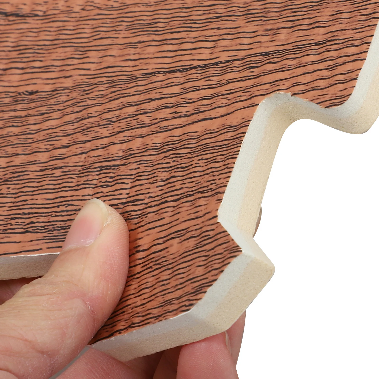

10 pcs Wood Grain Floor Mat Eva Puzzle Exercise Mat Non-Slip Waterproof Fitness Flooring For Home Play Area