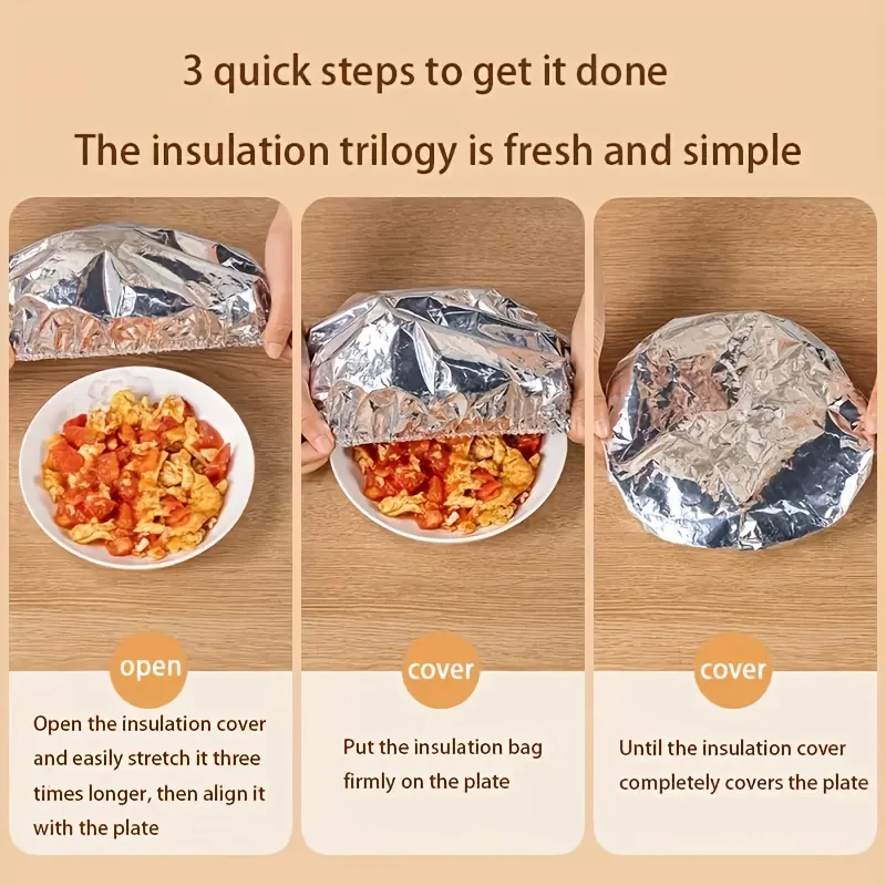 Danoz FoodSmart foil bowl covers universal fit bowls plates dishes 22cm food grade BPA free