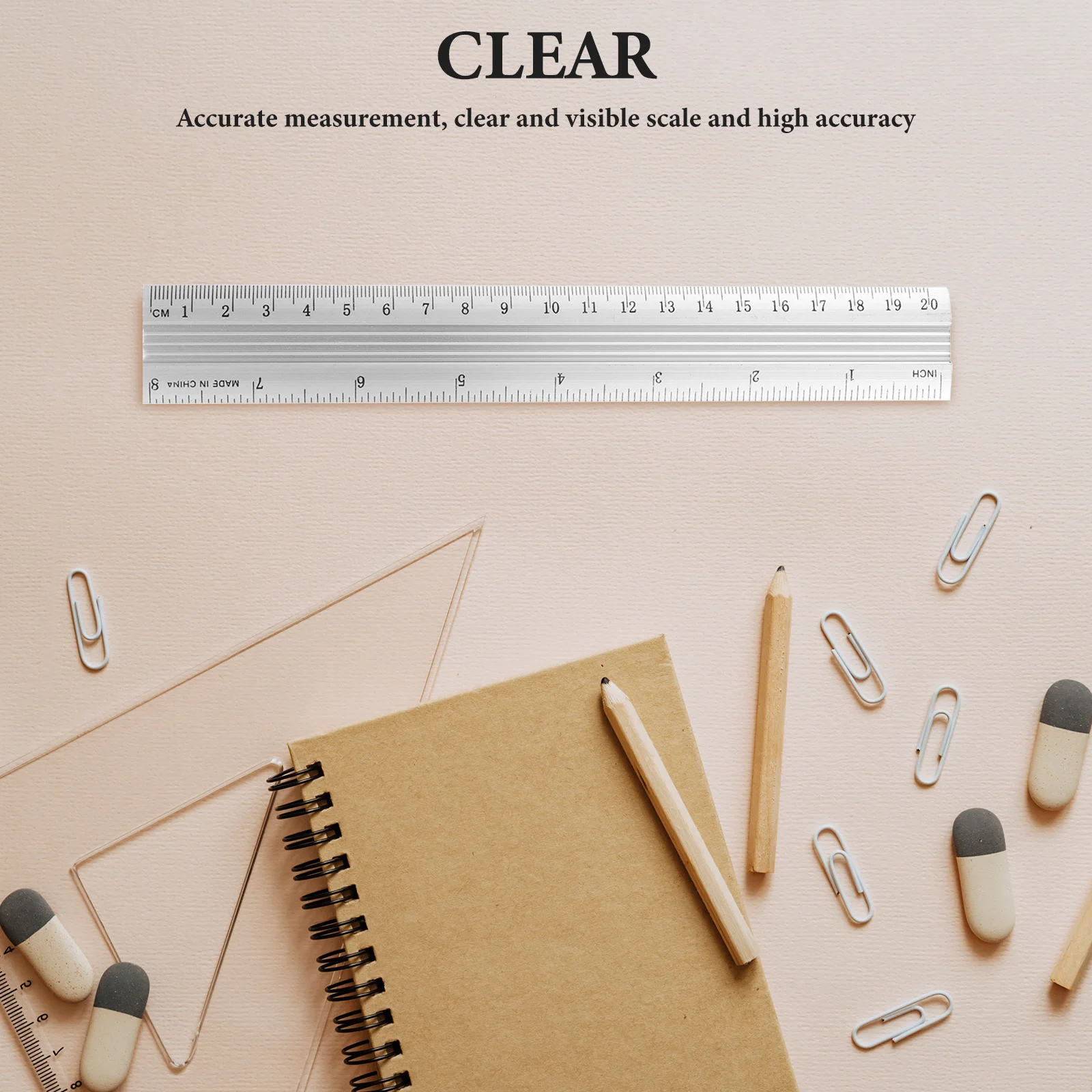 مجموعة مسطرة ألومنيوم مكونة من 3 قطع، أدوات قياس رسم محمولة خفيفة الوزن، مستلزمات مكتبية، مقياس صياغة احترافي للفنانين