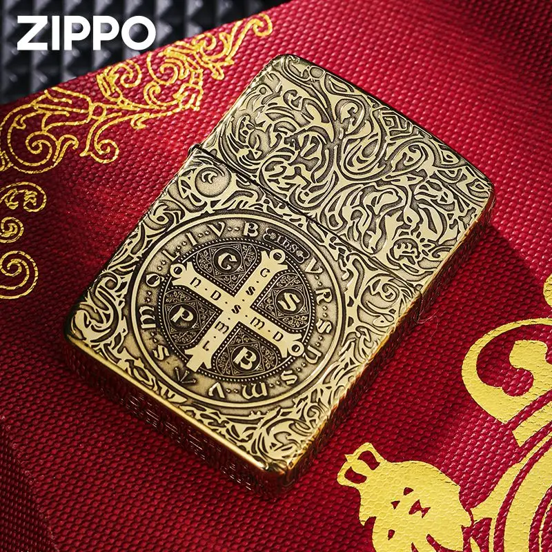 Encendedor Zippo Original Réplica 1941 Constantine, Encendedor de Queroseno, Regalo de Latón para Hombre