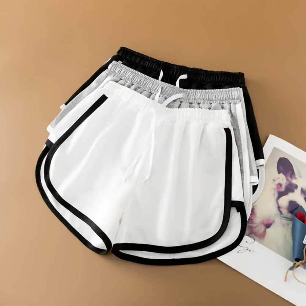 Simple Short Pants  A-Line Comfortable Ladies Pants  Solid Color Sports Shorts